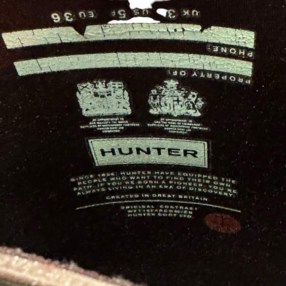 Hunter Boots Wellies Burgundy Maroon Brown Sz US 5F - Picture 5 of 9